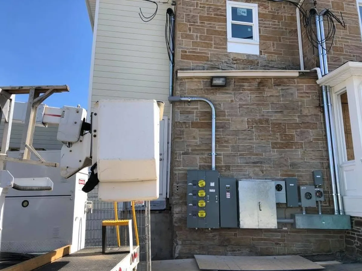 Commercial electrical installation at multi-unit building