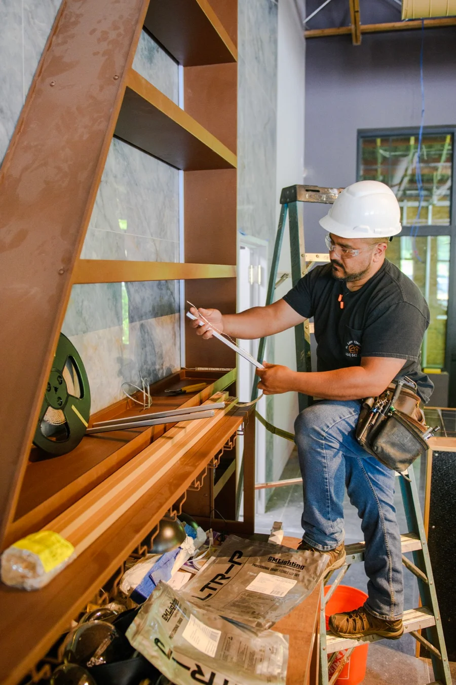 M. Luna Electric crew on a Kennett Square project
